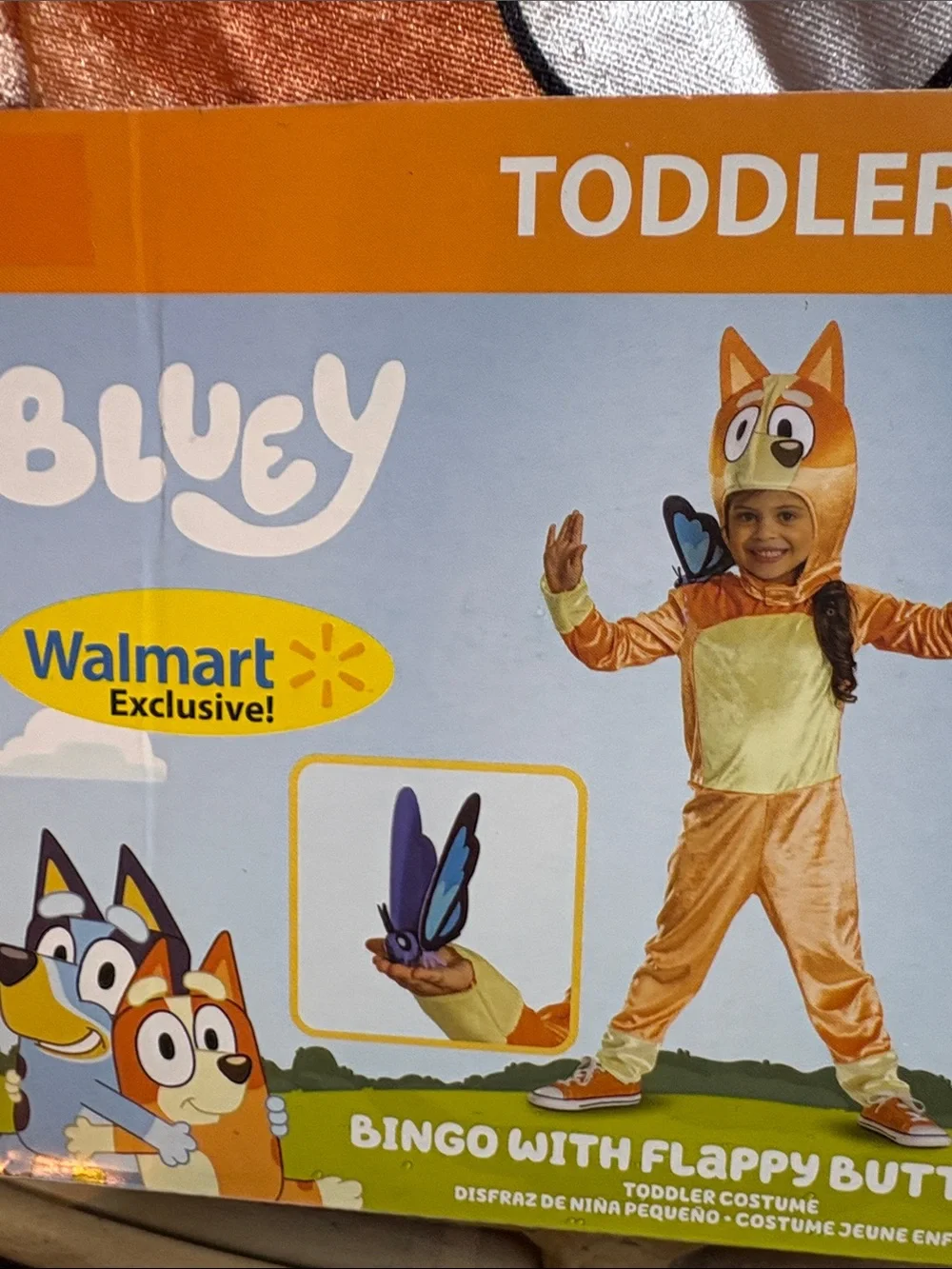 NWT Bluey Bingo with Flappy Butterfly Halloween Costume,  SZ:  3T-4T